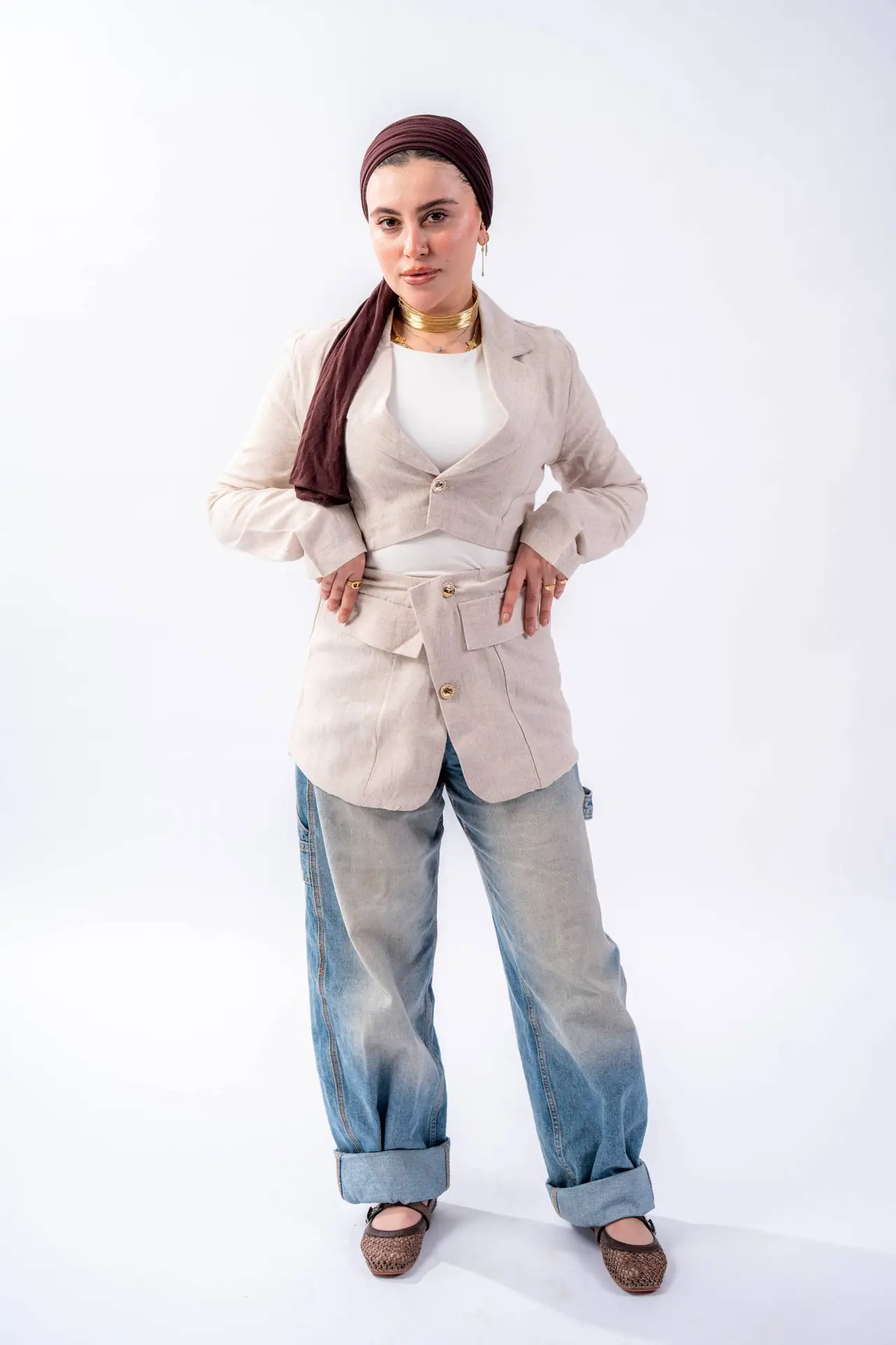 Linen Cut Out blazer